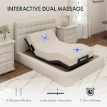 FLEXISPOT Adjustable Bed Frame Base Twin XL + 10" Cooling Gel Memory Foam Mattress, Massage, Head and Foot Incline, Zero Gravity, Zero Clearance, Under-Bed Lights, Anti-Snore, Wireless Remote