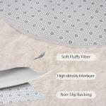 Goideal Fluffy Bedroom Rug, Small Oval Area Rugs, Cream Shag Bedside Carpet for Kids Room Nursery Dorm Cute Fuzzy Indoor Decor for Boy and Girl, 2.6 x 5.3 Feet