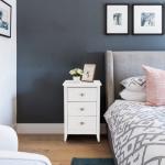 Modern White Nightstands with 3 Drawers - Set of 2