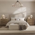 SICOTAS Set of 2 Oversized Nightstands with Drawers