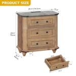 Rustic Nightstand Set with Charging Station - 2 Pieces