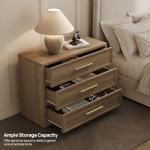 SICOTAS Set of 2 Oversized Nightstands with Drawers