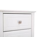 Modern White Nightstands with 3 Drawers - Set of 2
