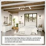 Rustic Ridge Nightstand with 2 Drawers and Cubby