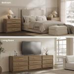SICOTAS Set of 2 Oversized Nightstands with Drawers