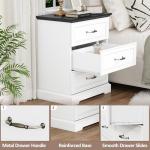 Rustic Nightstand Set of 2 with Drawers