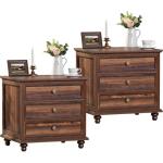 Farmhouse Night Stand Set of 2 with Drawers