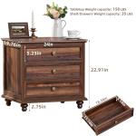 Farmhouse Night Stand Set of 2 with Drawers