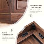 Farmhouse Nightstand with Charging Station and Drawers