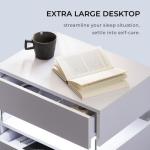 Modern White LED Nightstand Set of 2