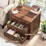Farmhouse Night Stand Set of 2 with Drawers