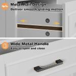 White Nightstand Set of 2 with Storage Drawers