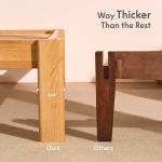 Japanese Joinery Solid Rubberwood Queen Bed Frame