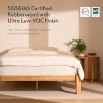 Japanese Joinery Solid Rubberwood Queen Bed Frame