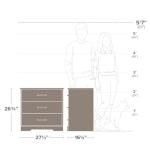 Rustic Farmhouse Nightstand with 3 Drawers