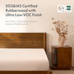 Elegant Walnut Queen Bed Frame with Storage