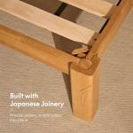 Japanese Joinery Solid Rubberwood Queen Bed Frame