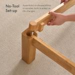 Japanese Joinery Solid Rubberwood Queen Bed Frame