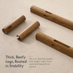 Elegant Walnut Queen Bed Frame with Storage