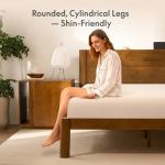 Elegant Walnut Queen Bed Frame with Storage