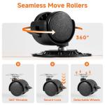 KitHero 6 Inches Under Bed Storage with Wheels Pack of 2, Underbed Shoe Storage Container Bin with Clear Lid Cover, Rolling Under Bed Drawer Storage Bag Basket for Shoe Organizer Sheet Sweater - White