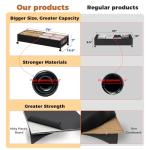 Fokyfok 2 Pack Under the Bed Storage Containers,36 inch Long Underbed Storage with Wheels,7.3 inch Height Under Bed Shoe Storage,Large Rolling under bed Clothes Storage Drawers with Lid for Dorm,Black