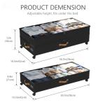 GOVEYONY Under Bed Storage with Wheels 2-Pack, 75L XXL Under the Bed Storage Containers Large, 12" Tall Adjustable Storage for Underbed with Lids, Rolling for Clothes, Shoes, Blankets (Black)