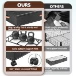 Tsinglax Under Bed Storage with Wheels 2-Pack, Under Bed Storage Containers 66L Clear Lids, Rolling Storage Drawers for Clothes Shoes Blankets, Underbed Organizer Bins(32" L x 17.3" W x 7.2" H)