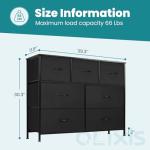 OLIXIS 7-Drawer Fabric Dresser and Storage Tower