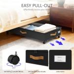 GOVEYONY Under Bed Storage with Wheels 2-Pack, 75L XXL Under the Bed Storage Containers Large, 12" Tall Adjustable Storage for Underbed with Lids, Rolling for Clothes, Shoes, Blankets (Black)