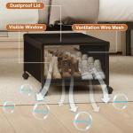 2 Pack Under the Bed Storage Containers,12 inch Height Under Bed Shoe Storage,31inch Long Underbed Storage with Wheels,Large Rolling under bed Clothes Storage Drawers with Lid for Dorm Tall,Black