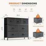 Sweetcrispy 7-Drawer Dresser with Fabric Bins