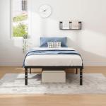 Jet Metal Twin Bed Frame with Storage, Easy Assembly