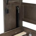 SOFTSEA Twin Size Horizontal Murphy Bed with LED Light, Space-Saving Foldable Wall Beds Cabinet with LED, Foldable Wall Bed Cabinet, Hideaway Murphy Bed Frame Twin, Brown