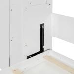 RUNNA Queen Size Murphy Bed Wall Bed with Shelves,Wardrobe and LED Lights,Easy to Assemble and fold, Suitable for Guest Room Home Office(White@099)