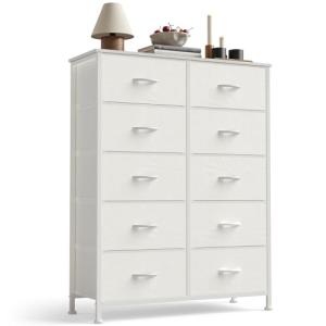 Tall 10-Drawer Fabric Dresser for Closet Storage