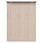 Modern Queen Size Murphy Bed Wall Bed with Light, Traditional Solid Wood Murphy Cabinet Bedframe, Can be Folded, Space-Saving Design