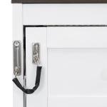 TEVUTEVU Twin Size Murphy Bed with LED Lights, Foldable Wall Bed Frame，Cabinet Hidden Bed for Small Spaces, Studio, Guest Room，Space-Saving (White, Twin)