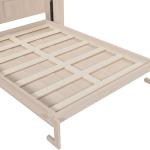 Modern Queen Size Murphy Bed Wall Bed with Light, Traditional Solid Wood Murphy Cabinet Bedframe, Can be Folded, Space-Saving Design