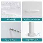 White 5-Drawer Fabric Dresser for Bedroom