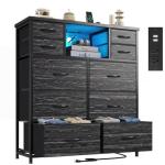 DurayLoly 10-Drawer Dresser with LED Light