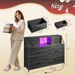 8-Drawer Fabric Dresser with Charging Station