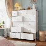 Stylish White Dresser with 12 Drawers