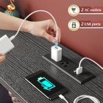 8-Drawer Fabric Dresser with Charging Station