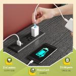 Modern 8-Drawer Dresser with Power Strip & LED