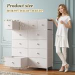 Stylish White Dresser with 12 Drawers