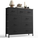 9 Drawer Fabric Dresser with Metal Frame