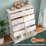 Stylish White Dresser with 12 Drawers