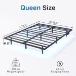 HAVONIZD Queen Floating Bed Frame with LED Lights