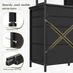 Romorgniz Black Dresser with LED Lights and Drawers